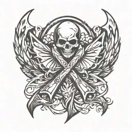 Prostate Cancer Ribbon tattoo design idea