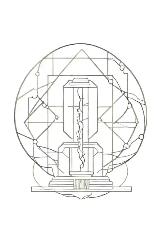 Nikola Tesla coils tattoo design idea