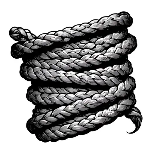 Epaulettes Russian Prison B&W 6inch Shaded ropes wrapped on shoulder tattoo design idea