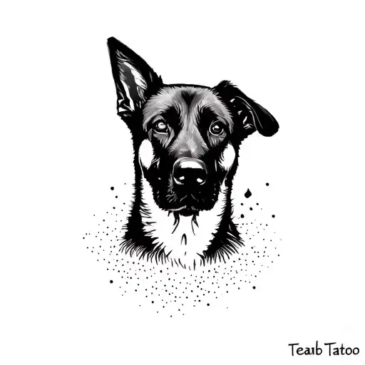 belgian malinois tattoo design idea