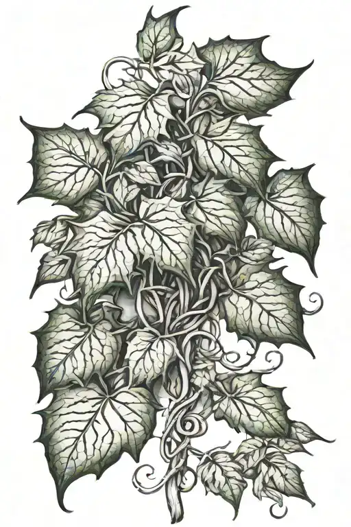 ivy vines wrapped tattoo design idea