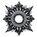 Sudarshan chakra tattoo design idea