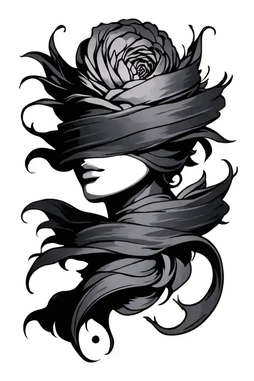 Blindfolded tattoo design idea