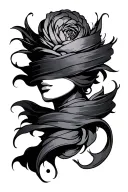 Blindfolded tattoo design idea
