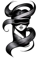 Blindfolded tattoo design idea