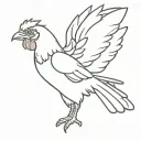 chicken wings tattoo design idea