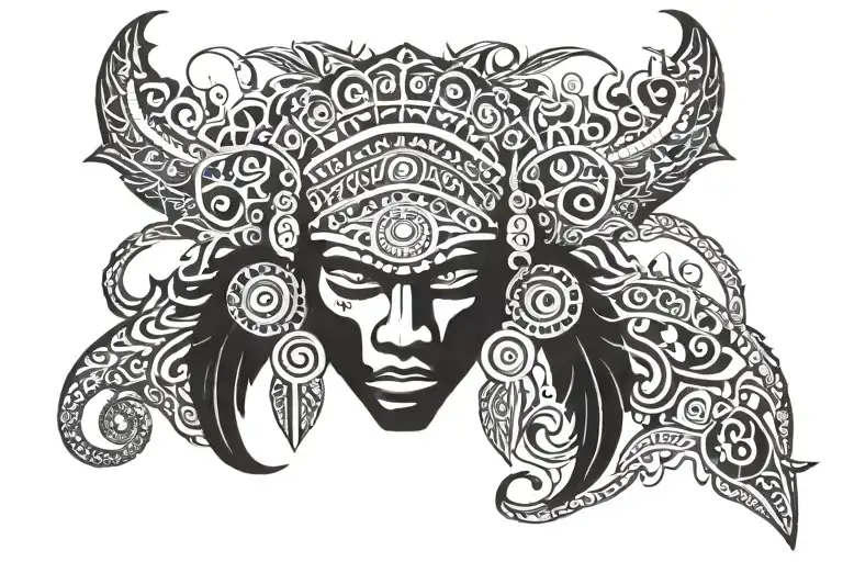 Taino tribal tattoo tattoo design idea