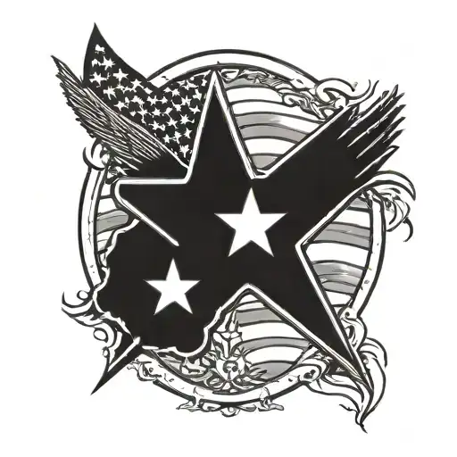 Air Force patriotic American flag tattoo design idea