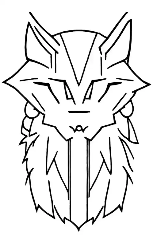 Aztec pattern resembling werewolf tattoo design idea