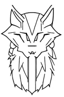 Aztec pattern resembling werewolf tattoo design idea