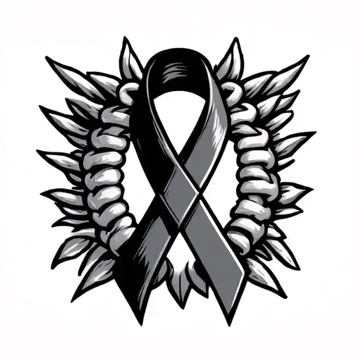 Colon Cancer Ribbon tattoo design idea