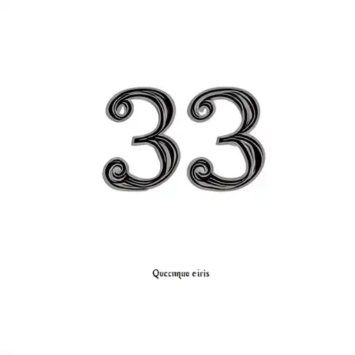 Quocumque ieris, ibi eris with the number 33 integrated tattoo design idea