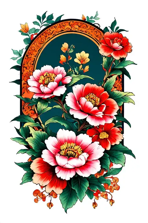 2 flores china full arm tattoo tattoo design idea