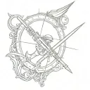 navy seal trident tattoo design idea