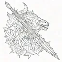 navy seal trident tattoo design idea