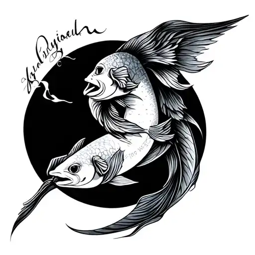 Pisces And Sagittarius tattoo design idea