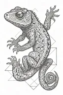 crested gecko tattoo design idea