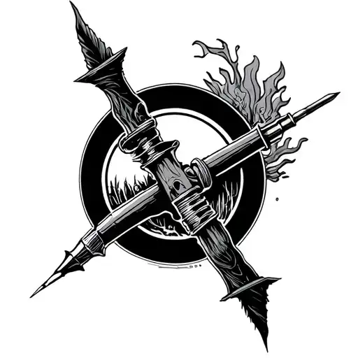 Rage against the machine needle transforming tattoo design idea