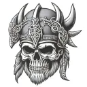 Viking Skull tattoo design idea