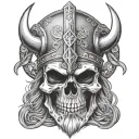 Viking Skull tattoo design idea