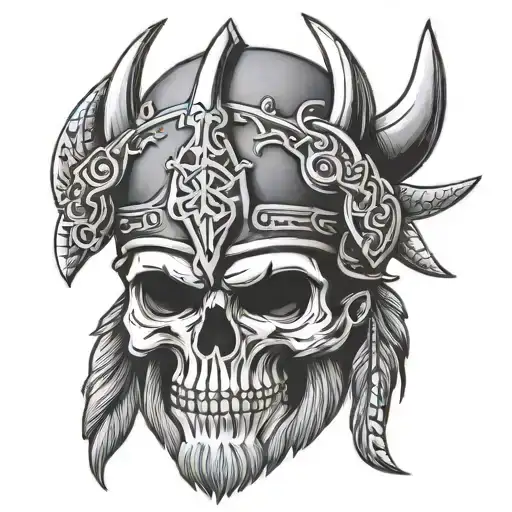 Viking Skull tattoo design idea