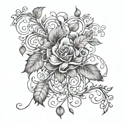 Words “fearfully & wonderfully made” interwoven with vines. tattoo design idea