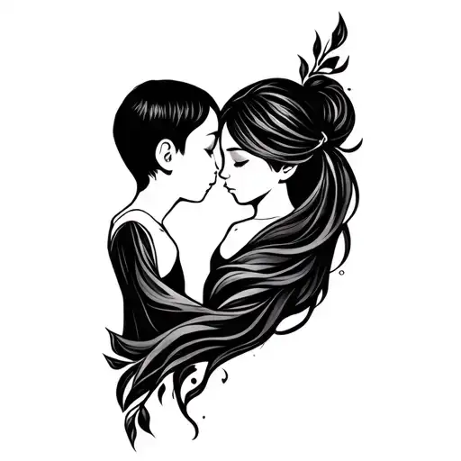 mother son matching tattoos tattoo design idea