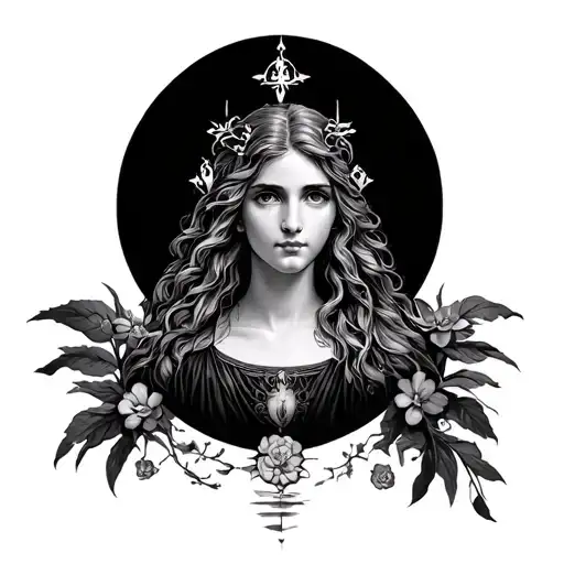 7 Heavenly Virtues tattoo design idea