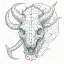 triceratops skull inside tattoo design idea