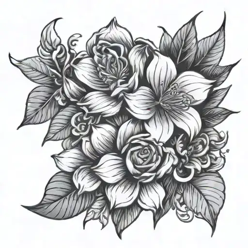 Flores tattoo design idea