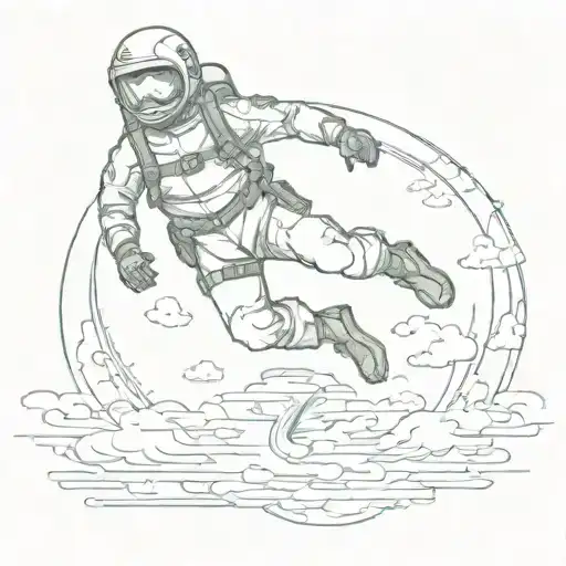 Skydiving tattoos based tattoo design idea