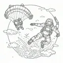 Skydiving tattoos based tattoo design idea