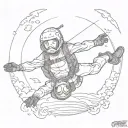 Skydiving tattoos based tattoo design idea