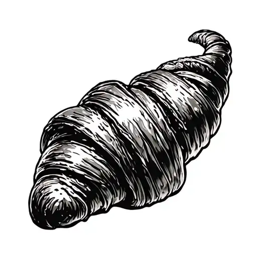 Croissant tattoo design idea