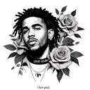 love yourz j cole tattoo design idea