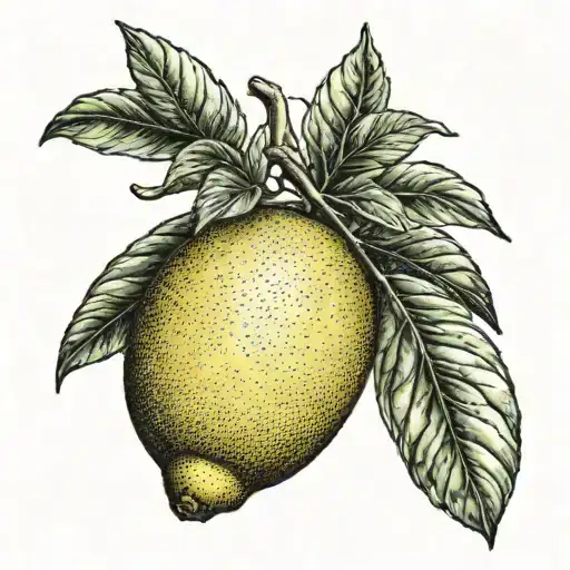 a lemon with the words you're the lemon to my lime tattoo design idea