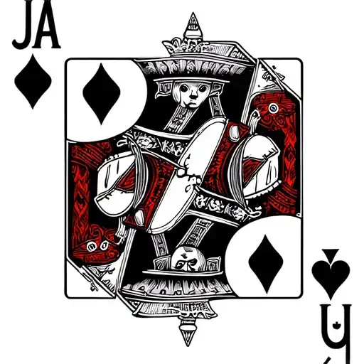 little drummer boy and kings playing cards  tattoo design idea