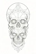 outdoors with skulls tattoo design idea