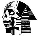 Skull Egyptian Pharaoh tattoo design idea