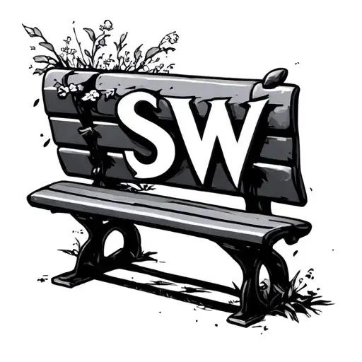 a bench and add 'SW' with a cool design tattoo design idea