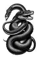 cameo medsua snake coming tattoo design idea