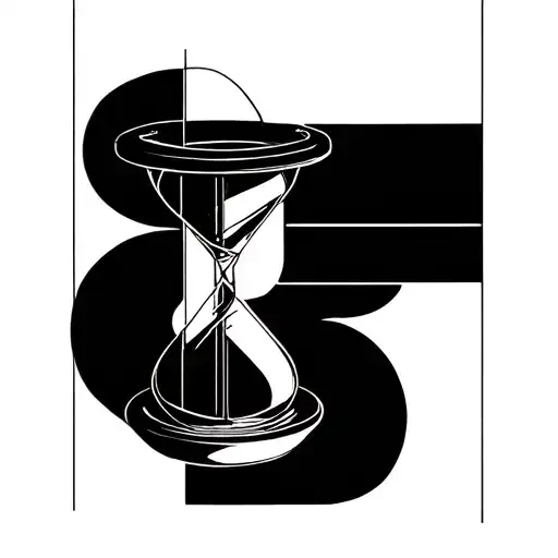 hourglass but also roman numeral 13 tattoo design idea