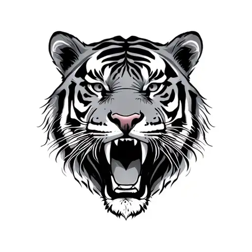 roar tigress power fame unity strength tattoo design idea