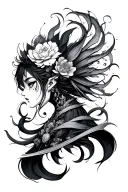 Sukuna domain expansion facing forward tattoo design idea