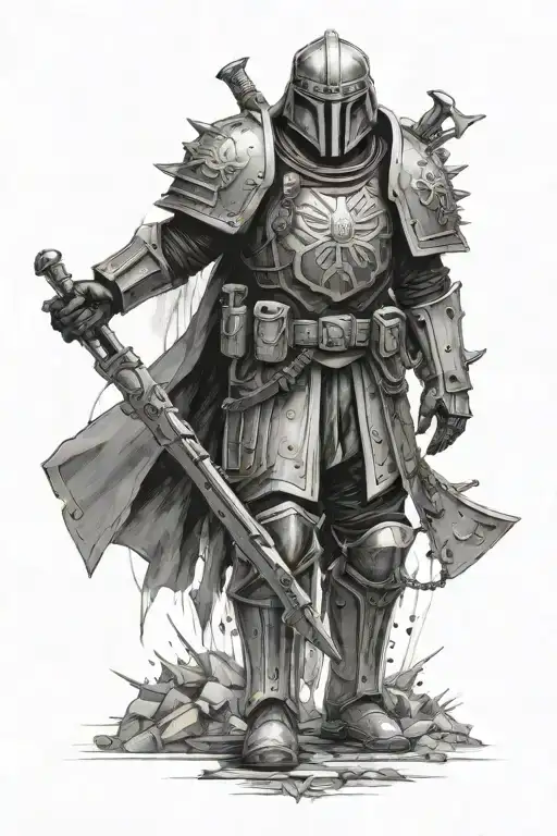 warhammer 40k imperial guard tattoo design idea