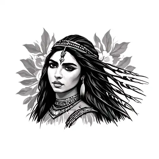 Pocahontas tattoo design idea
