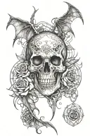 skull,rose,dragon, spider webs,etc. tattoo design idea