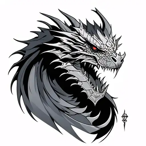 dragon knight  tattoo design idea