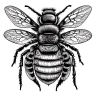 mandala bee tattoo design idea