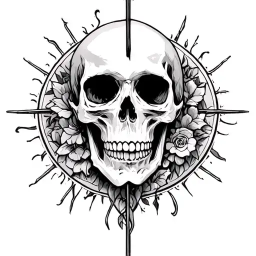 Holy death tattoo design idea